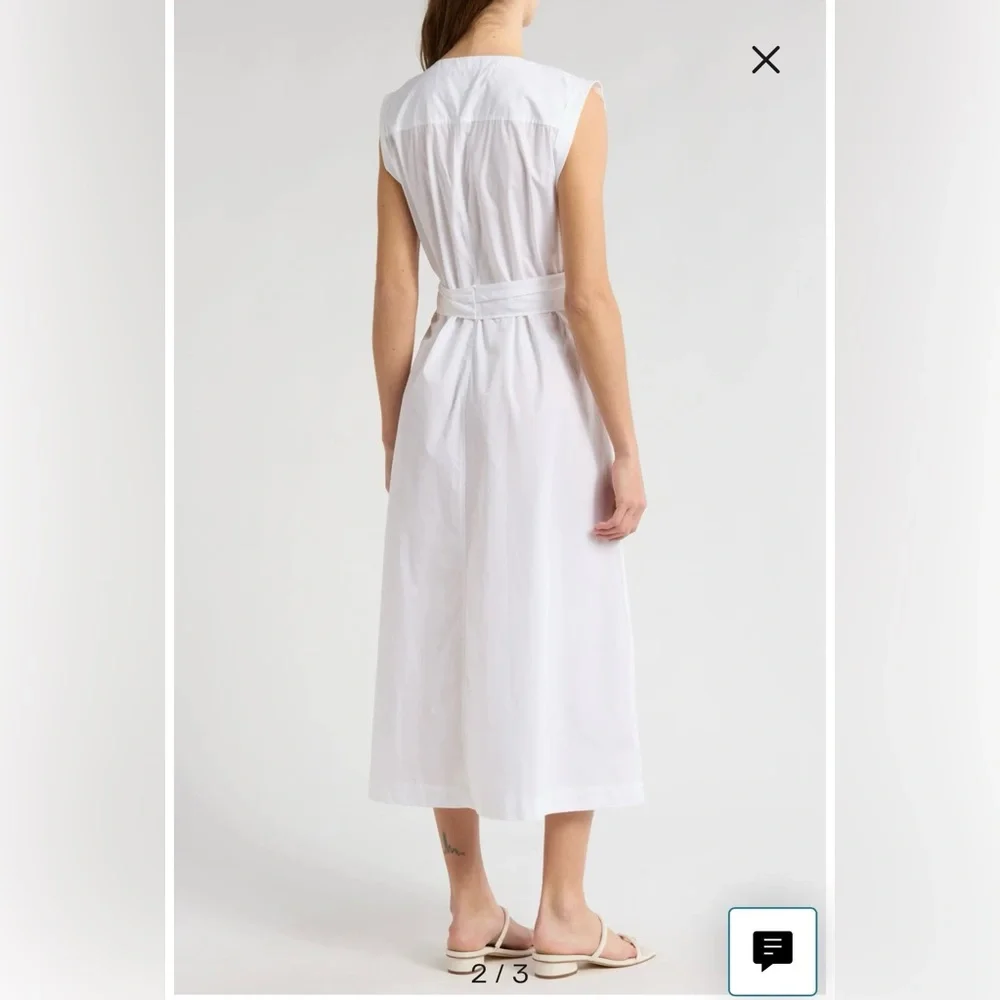 Brand new Dereck lam 10 Crosby Karina cap sleeve shirt  White Dress - Picture 3 of 5